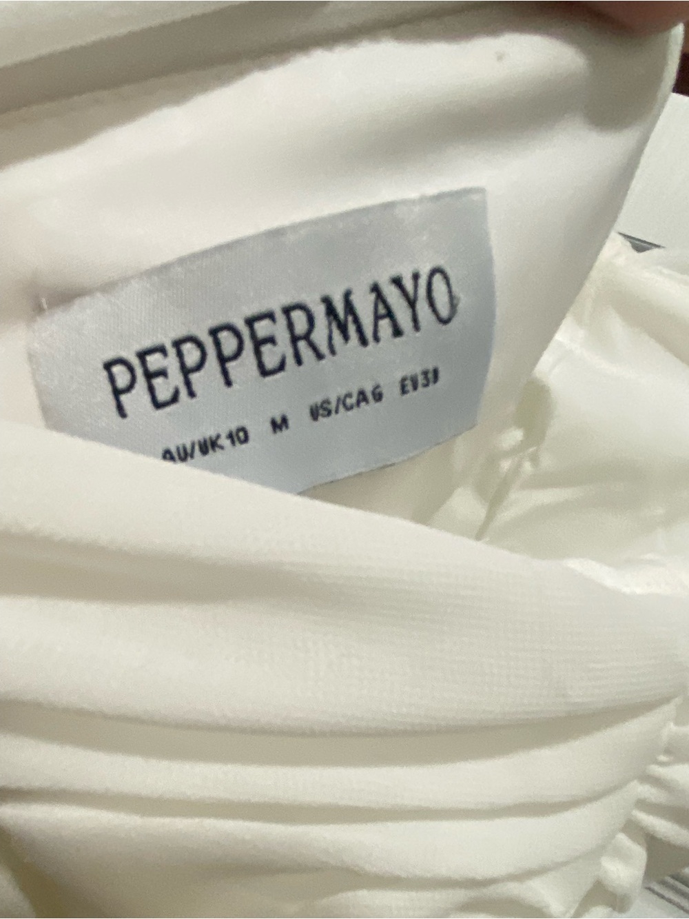 Peppermayo NWOT Meadow Dreams White Strapless Ruched Mini Dress - Picture 7 of 9